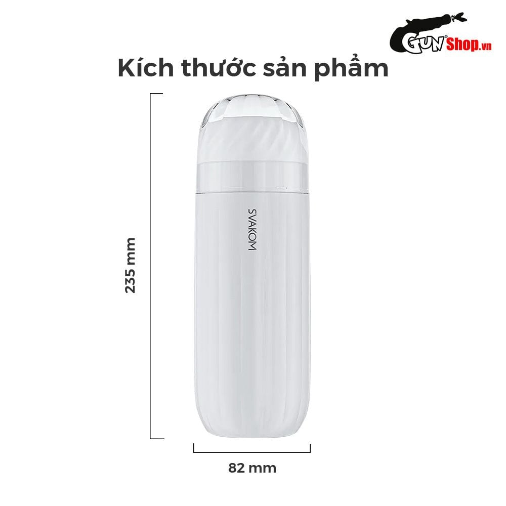Âm đạo giả đa năng Svakom Sam Neo trắng 5 chế độ rung hút