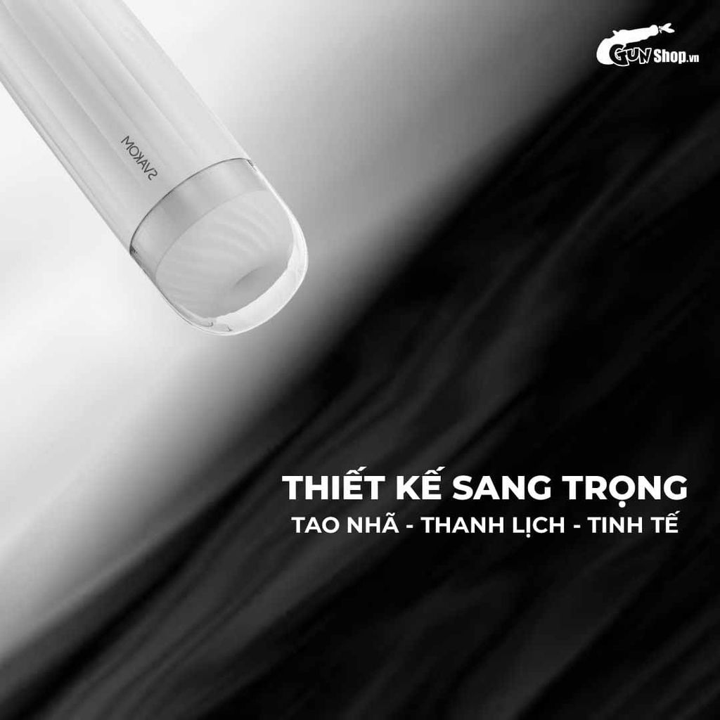 Âm đạo giả đa năng Svakom Sam Neo trắng 5 chế độ rung hút