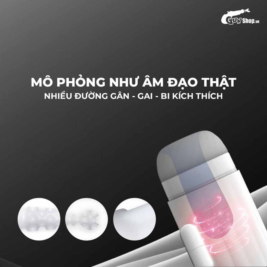 Âm đạo giả đa năng Svakom Sam Neo trắng 5 chế độ rung hút