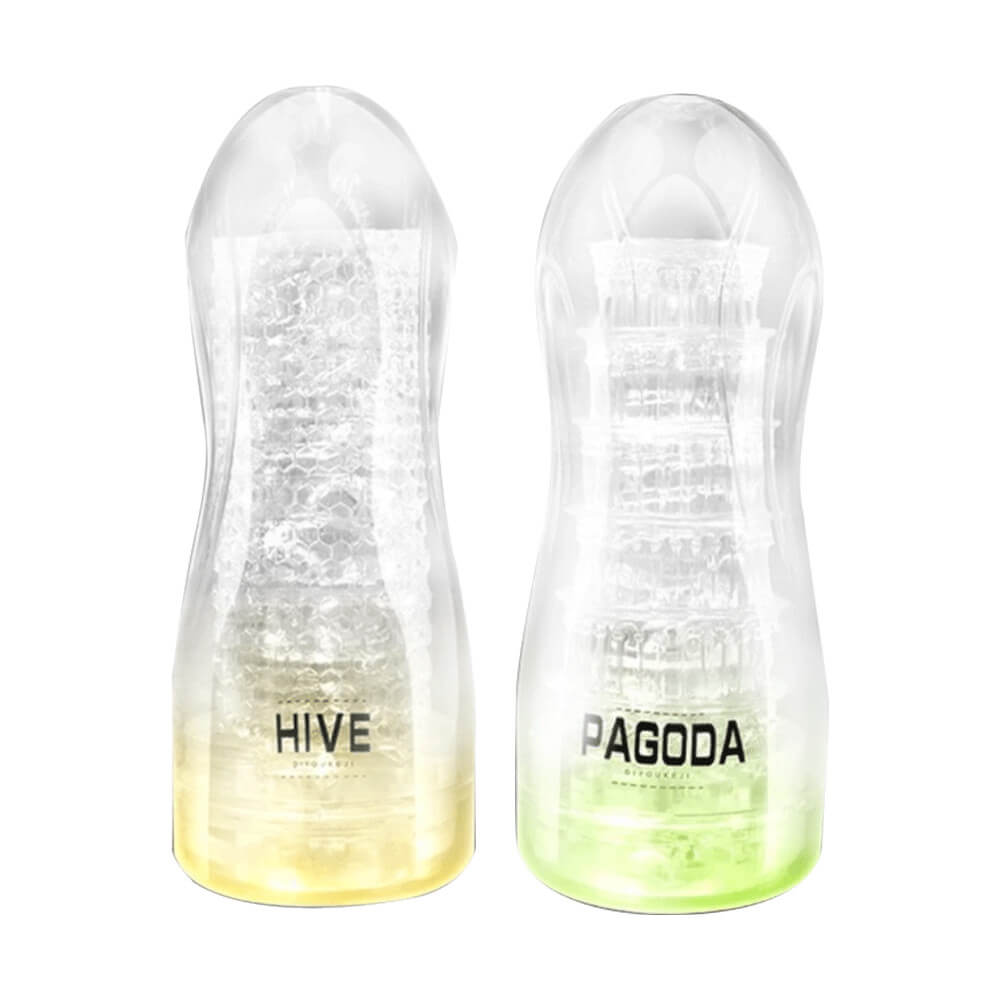 Âm đạo giả Hive & Pagoda silicon trong suốt đàn hồi cao 