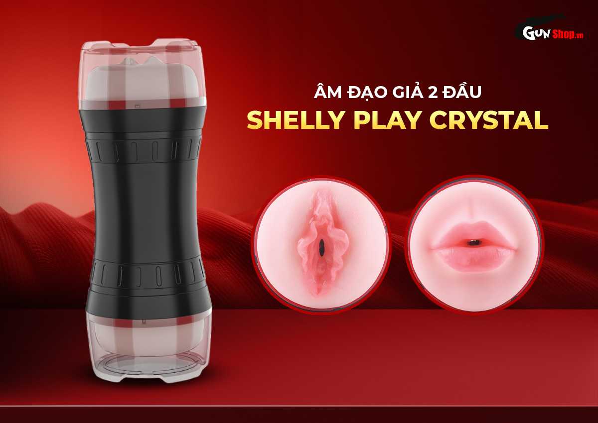 Âm đạo giả Shelly Play Crystal 2 đầu mềm mịn thoải mái