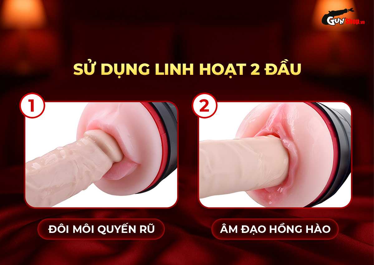 Âm đạo giả hai đầu Shelly Play Crystal kích thích cực đỉnh