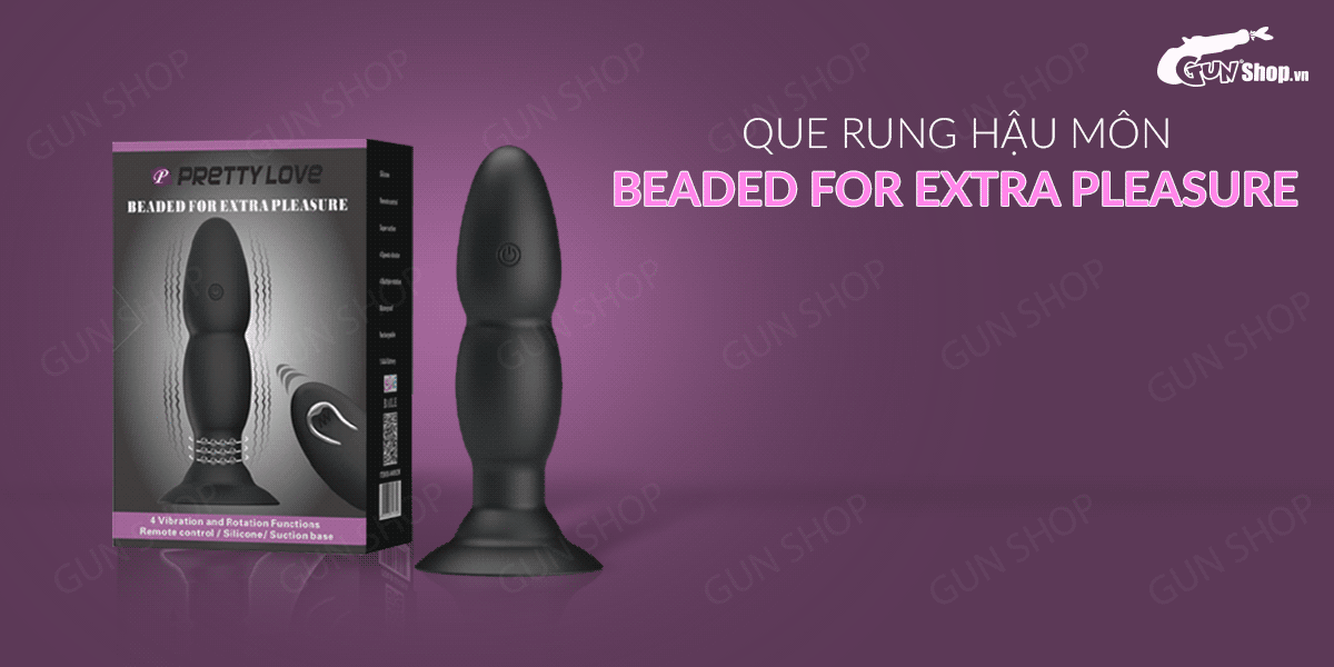 Pretty Love Beaded Anal Vibrator 10 Modes Compact Toy