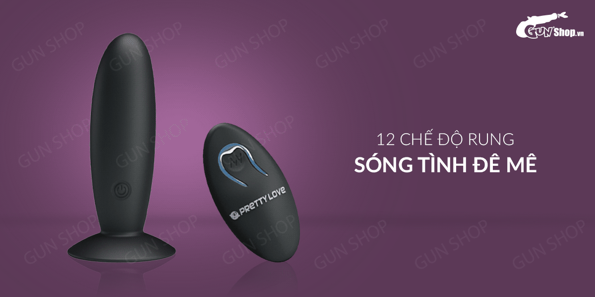 Pretty Love Remote Control Anal Vibrating Plug 12 Modes