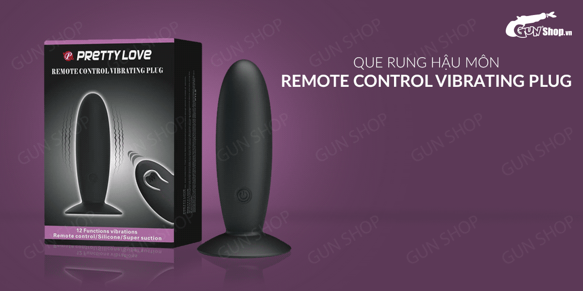 Pretty Love Remote Control Anal Vibrating Plug 12 Modes