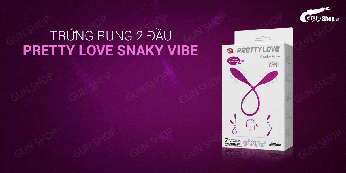 Pretty Love Snaky Vibe Dual-End Rechargeable 7 Mode Vibrator