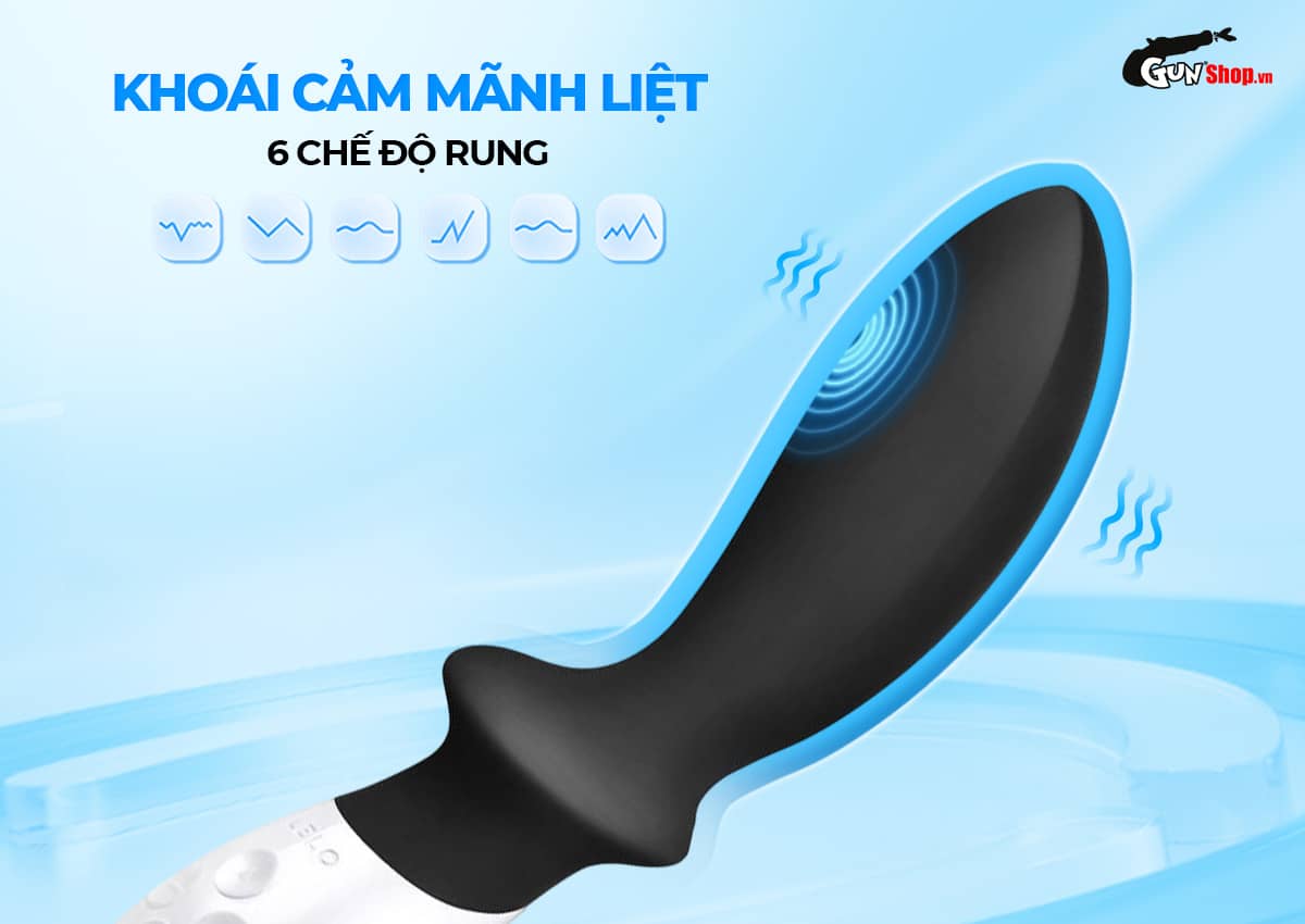 Máy massage tuyến tiền liệt Lelo Loki 6 chế độ rung thân cong sạc pin