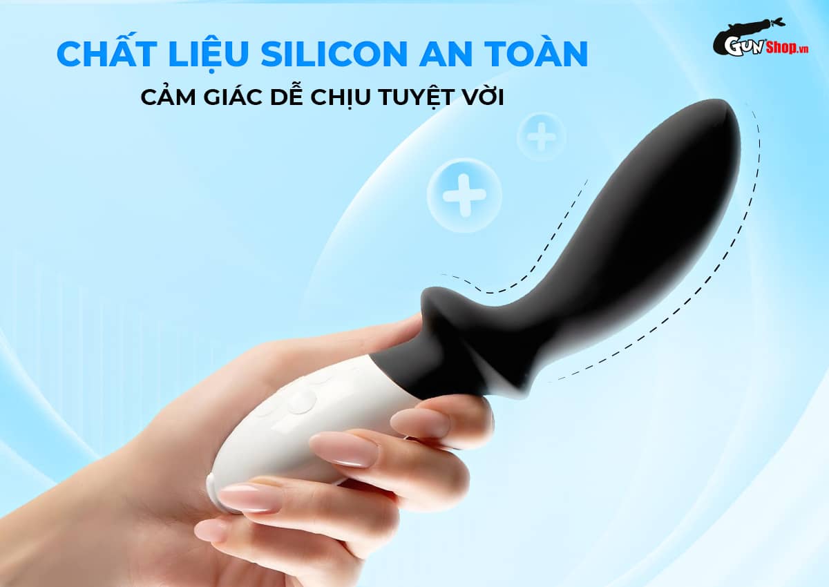 Máy massage tuyến tiền liệt Lelo Loki 6 chế độ rung thân cong sạc pin