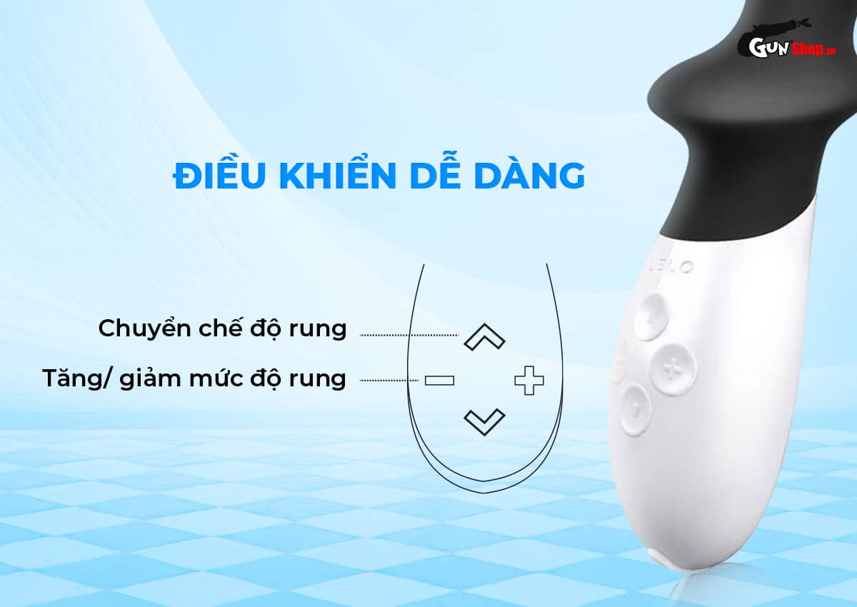 Máy massage tuyến tiền liệt Lelo Loki 6 chế độ rung thân cong sạc pin