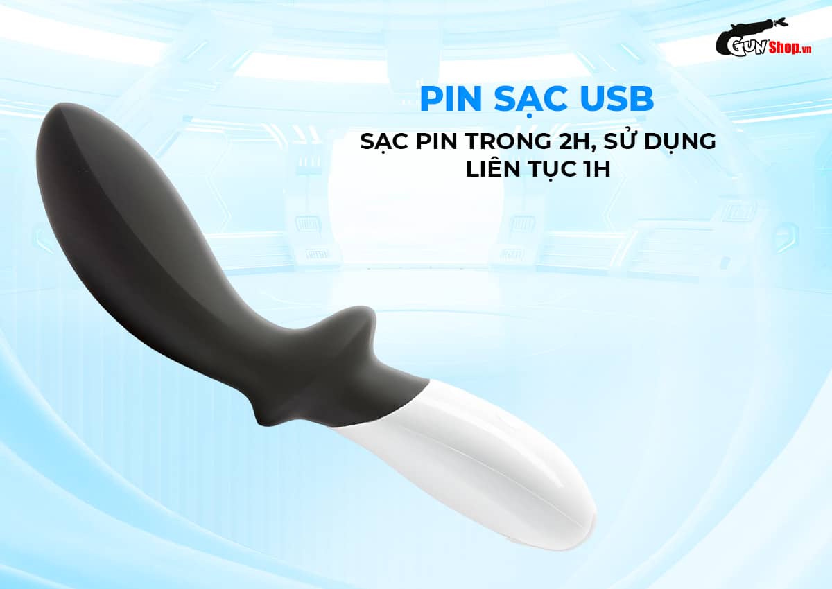 Máy massage tuyến tiền liệt Lelo Loki 6 chế độ rung thân cong sạc pin