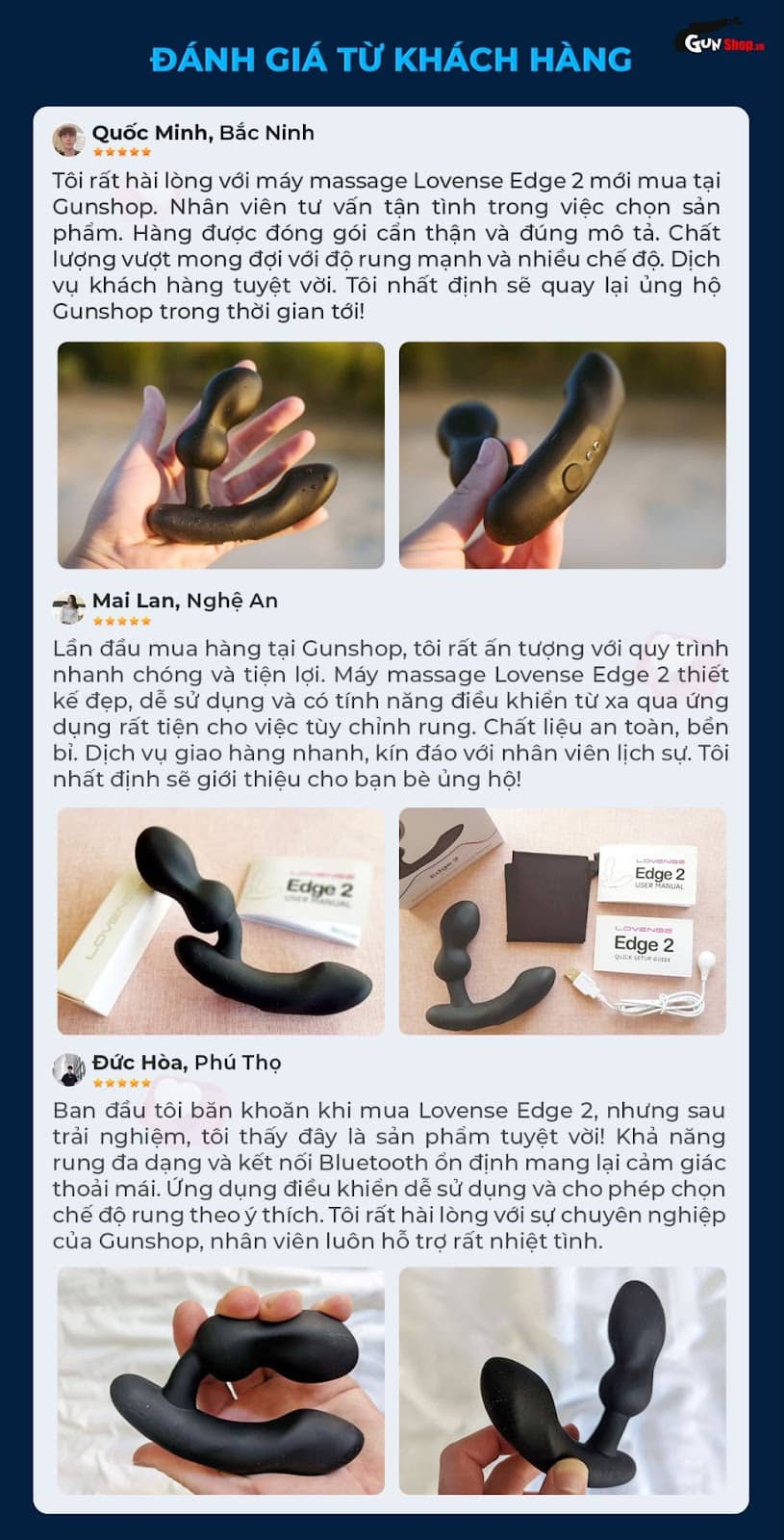  Thông tin Máy massage tuyến tiền liệt Lovense Edge 2 mới nhất