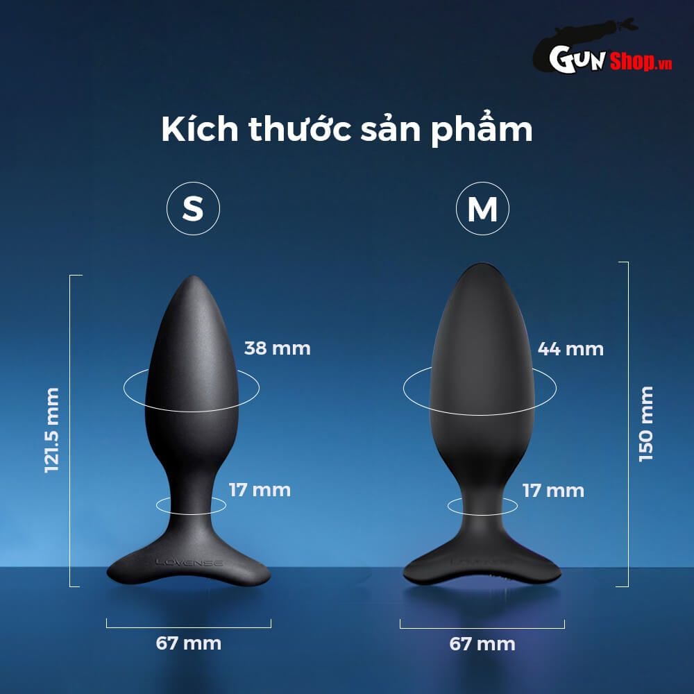 Trứng rung hậu môn Lovense Hush 2 thiết kế quả tên lửa êm