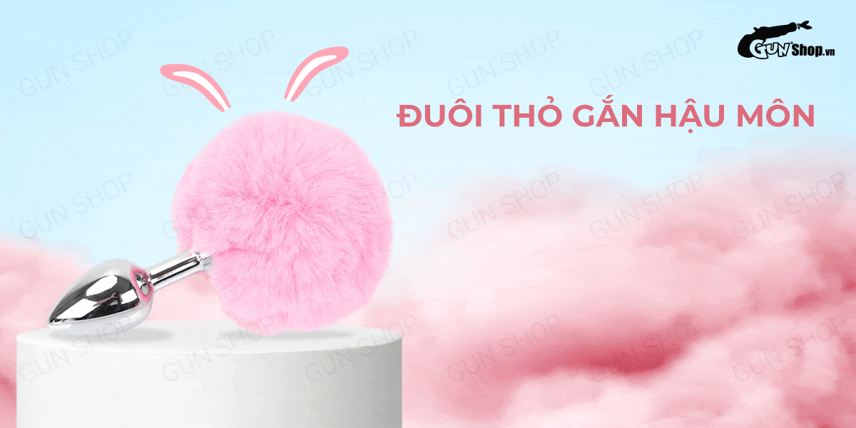 Anal Bunny Tail Plug Prostate Massage Silicone Toy