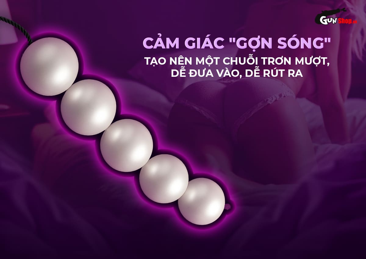 Chuỗi ngọc trai hậu môn Shelly Play Pearl tinh tế an toàn khoái cảm