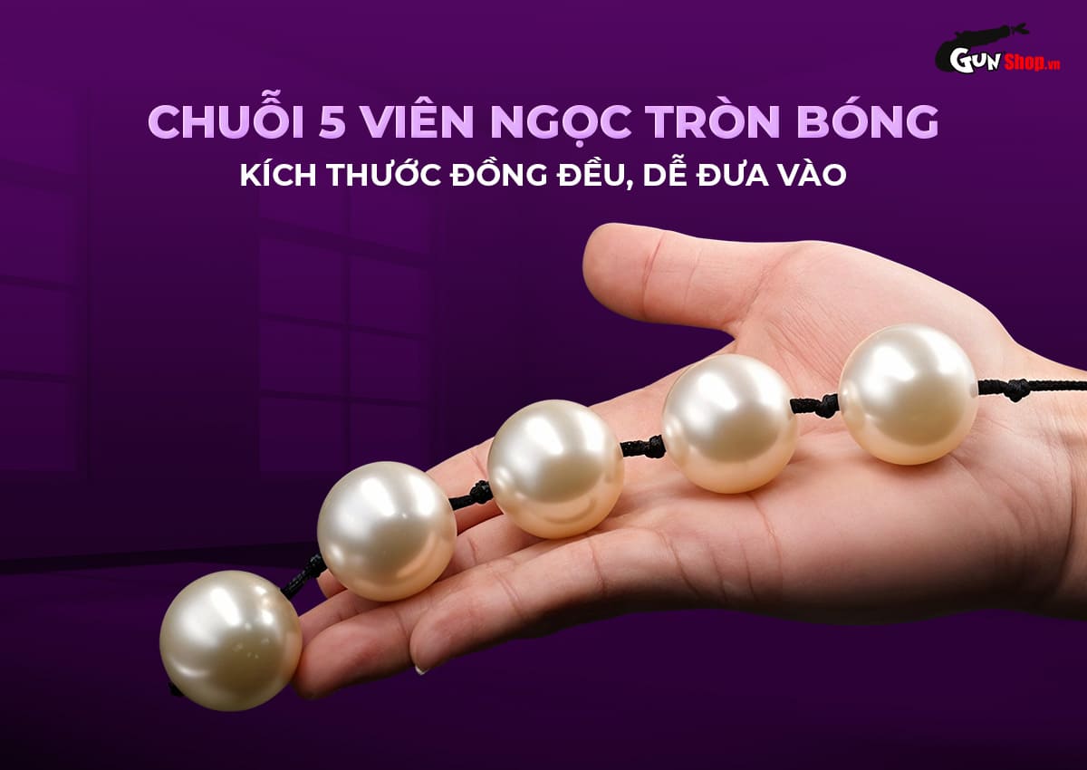 Chuỗi ngọc trai hậu môn Shelly Play Pearl tinh tế an toàn khoái cảm