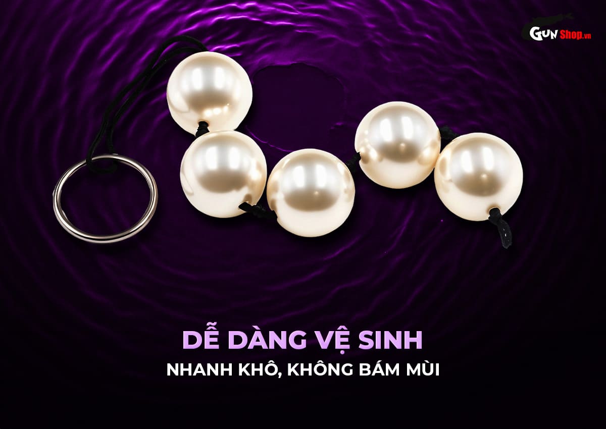 Chuỗi ngọc trai hậu môn Shelly Play Pearl tinh tế an toàn khoái cảm