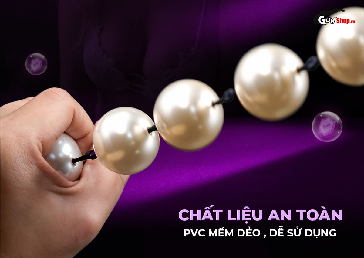 Chuỗi ngọc trai hậu môn Shelly Play Pearl tinh tế an toàn khoái cảm