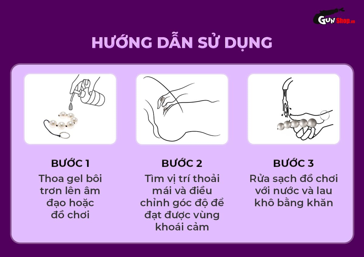 Chuỗi ngọc trai hậu môn Shelly Play Pearl tinh tế an toàn khoái cảm