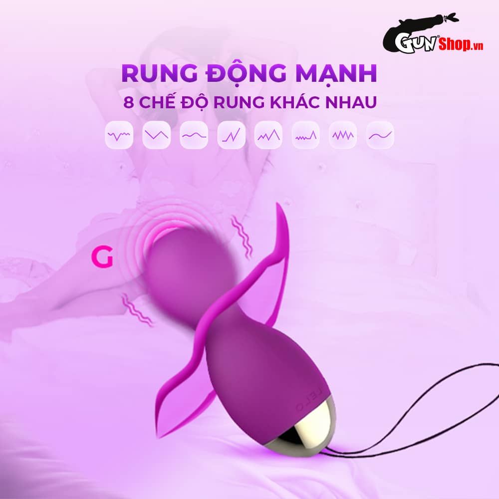 Trứng rung Lelo Hula Beads điều khiển từ xa 8 chế độ rung sạc pin