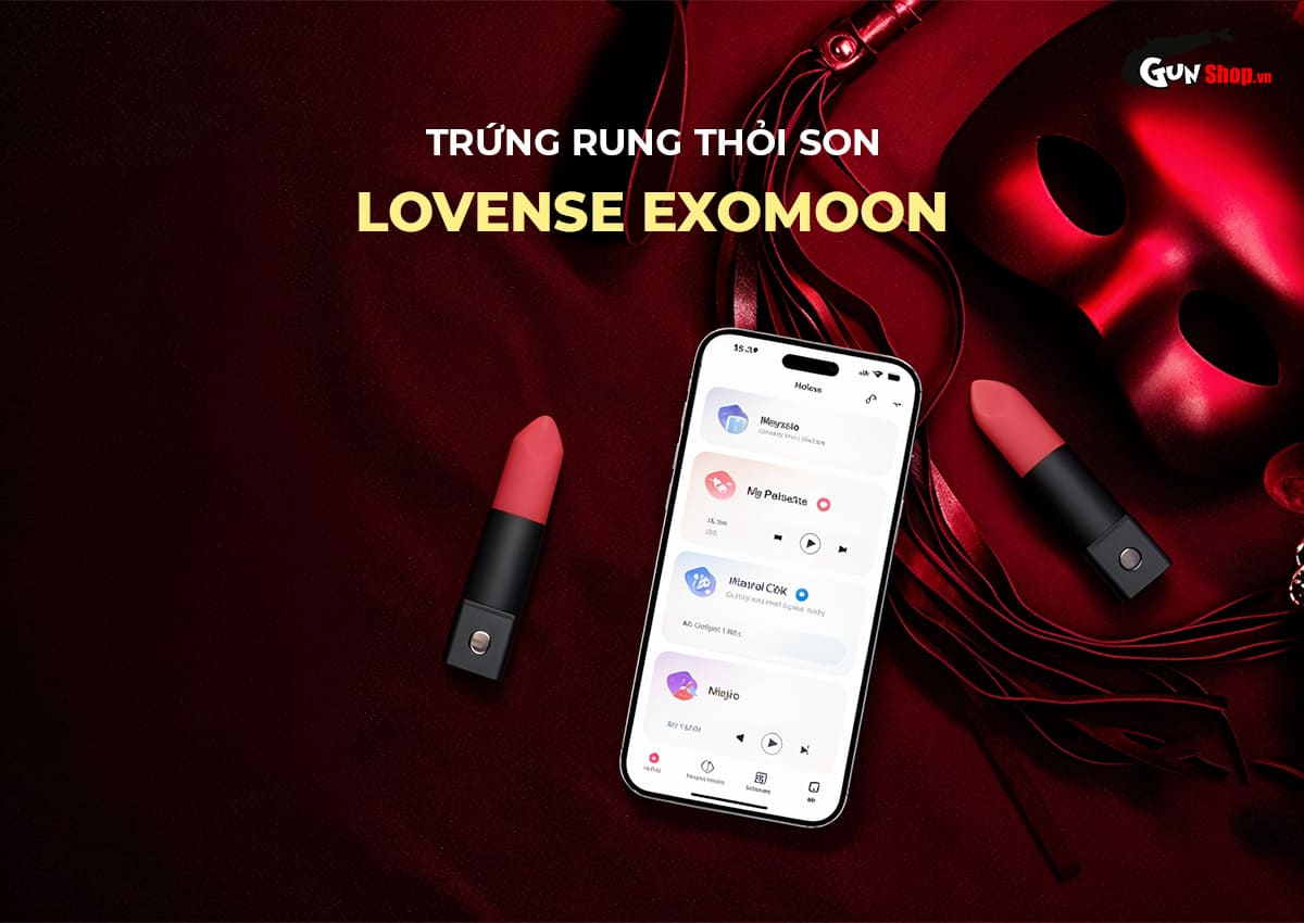 Trứng rung Lovense Exomoon thỏi son cao cấp kích thích mạnh