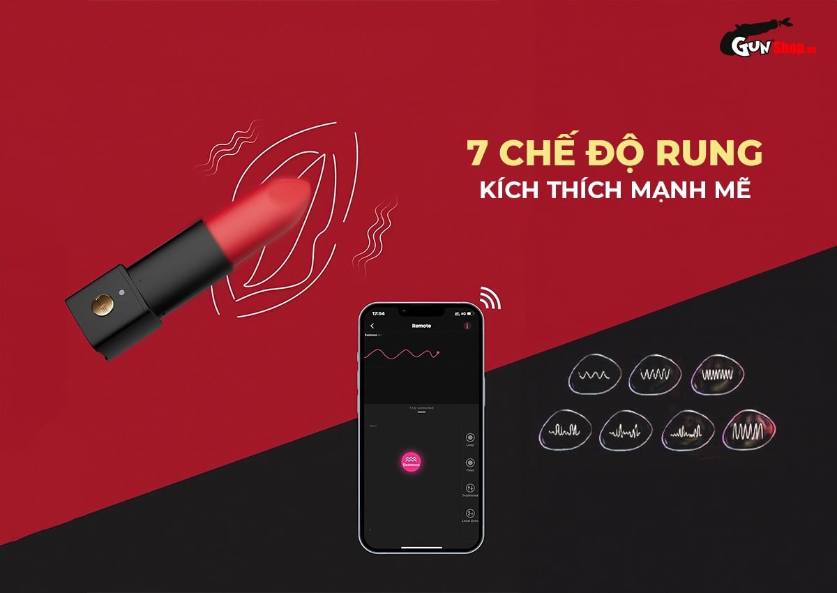 Trứng rung Lovense Exomoon thỏi son cao cấp kích thích mạnh