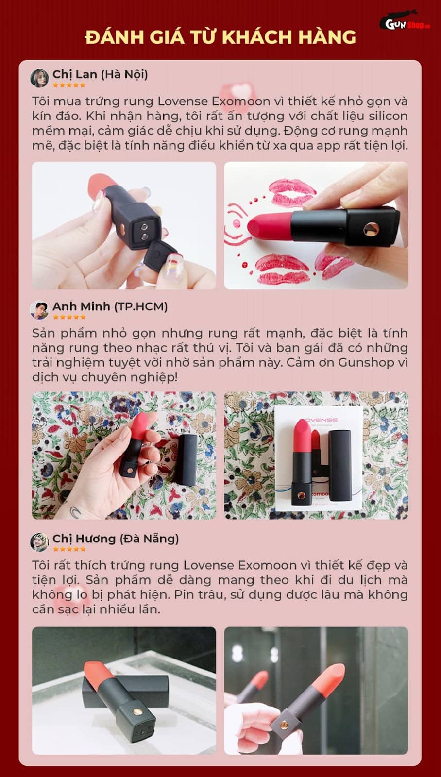 Trứng rung Lovense Exomoon thỏi son cao cấp kích thích mạnh