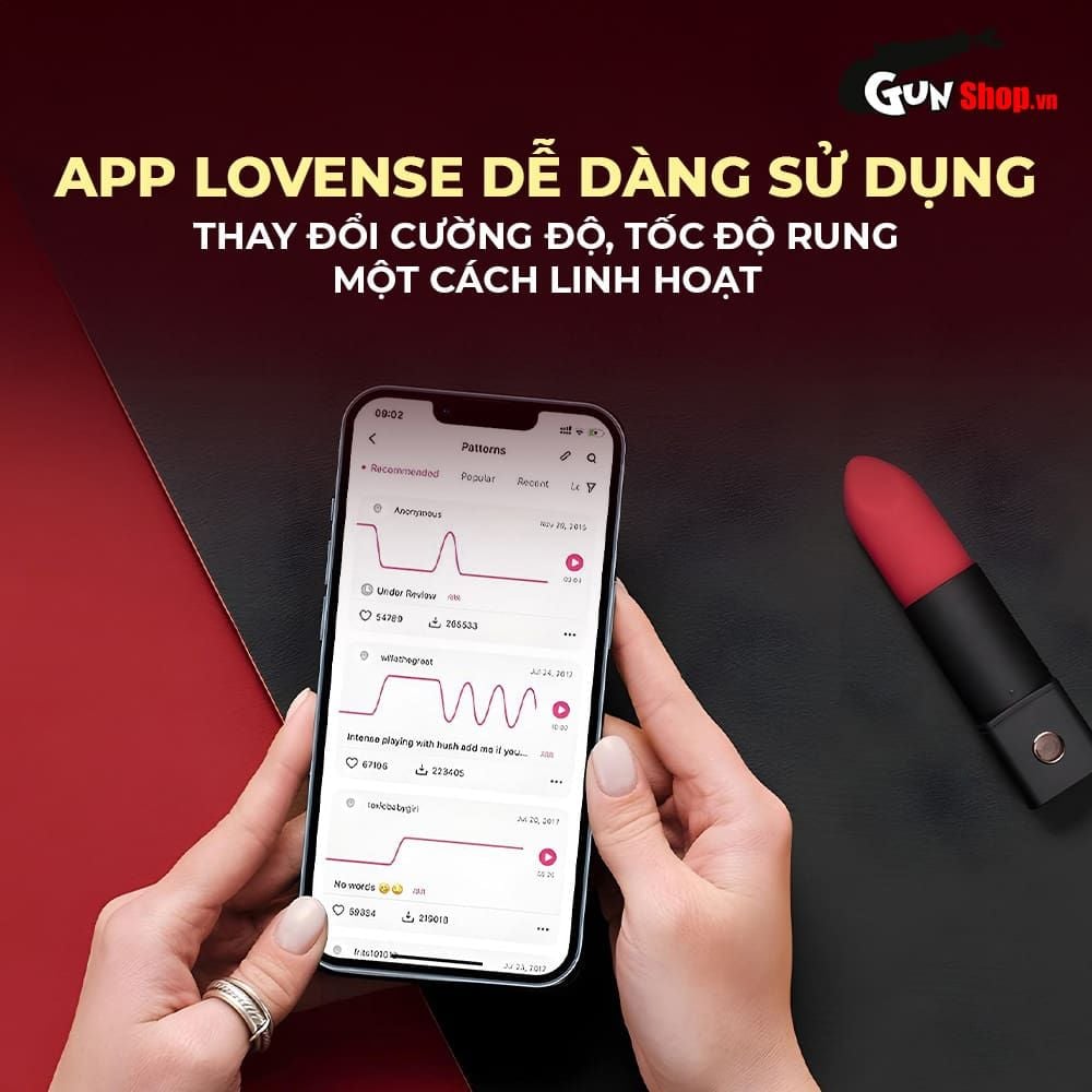 Trứng rung son Lovense Exomoon đa chế độ rung ngụy trang kín đáo