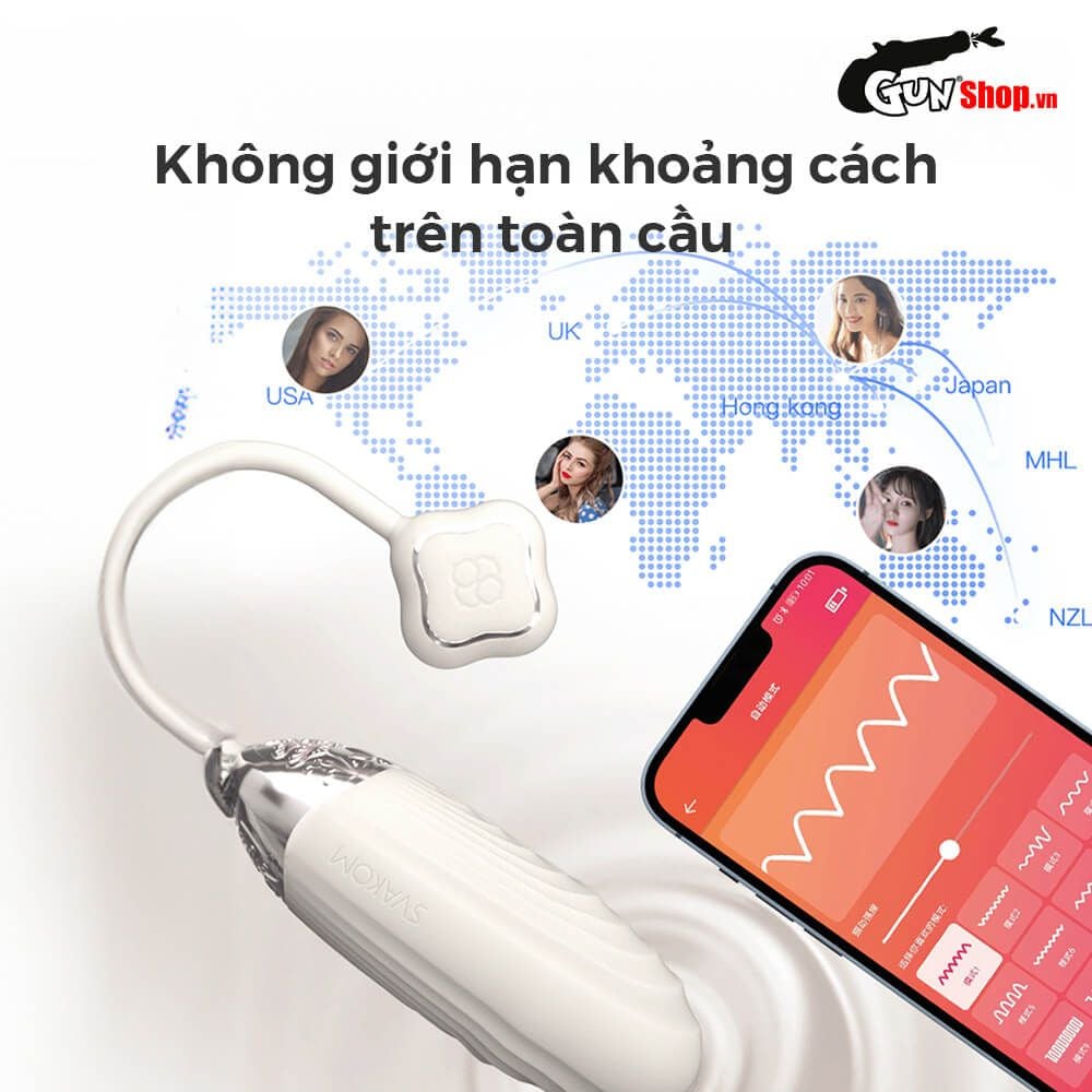 Trứng rung Svakom Aravinda hoa sen kích thích đa tần số rung nữ