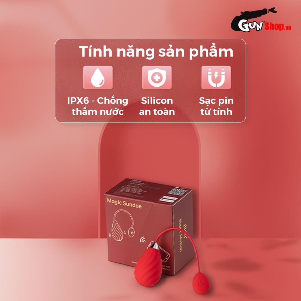 Trứng Rung Magic Motion Sundae Kích Thích 10 Chế Độ Âm Đạo