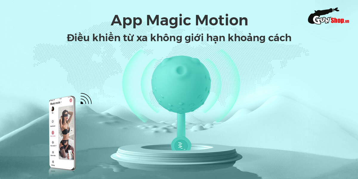 Trứng rung Magic Motion Fugu kết nối Bluetooth điều khiển ứng dụng điện thoại