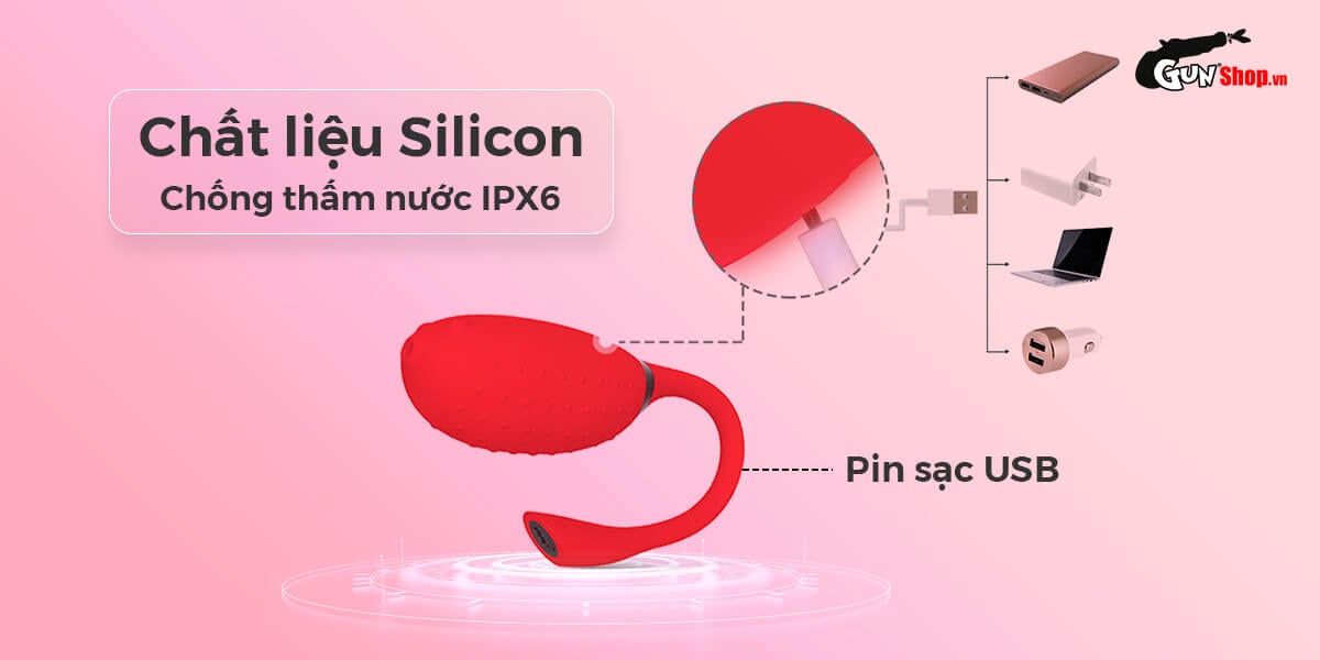 Magic Motion Fugu Red USB Rechargeable Silicone Vibrator