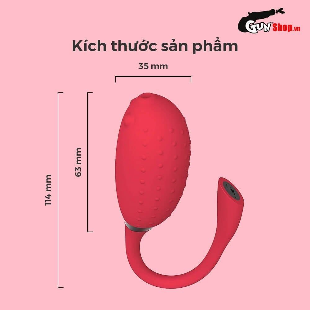 Trứng Rung Magic Motion Fugu Đỏ Silicon Y Tế An Toàn
