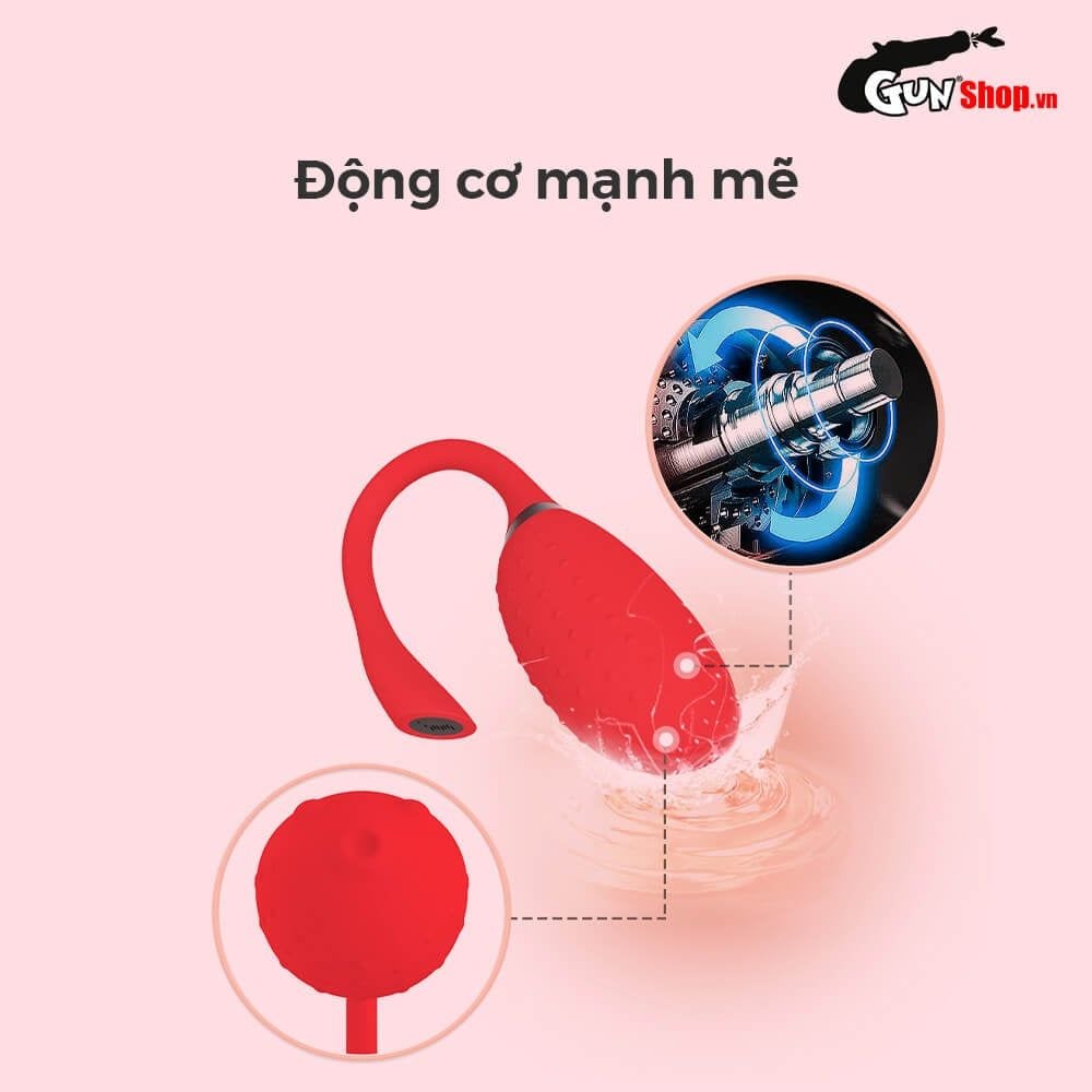 Trứng Rung Magic Motion Fugu Đỏ Silicon Y Tế An Toàn