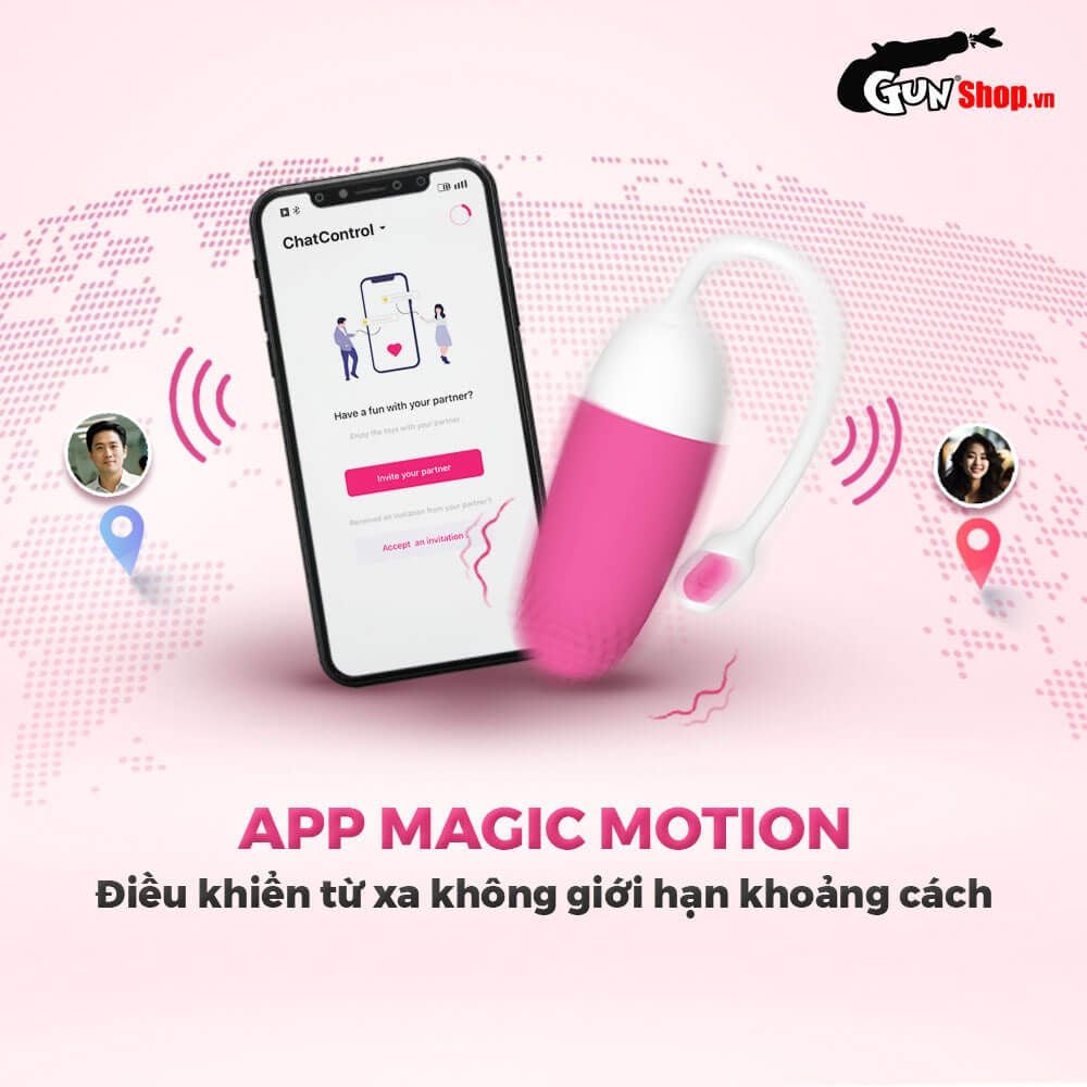 Trứng Rung Magic Motion Vini Silicon ABS Chuẩn Y Tế Chống Nước