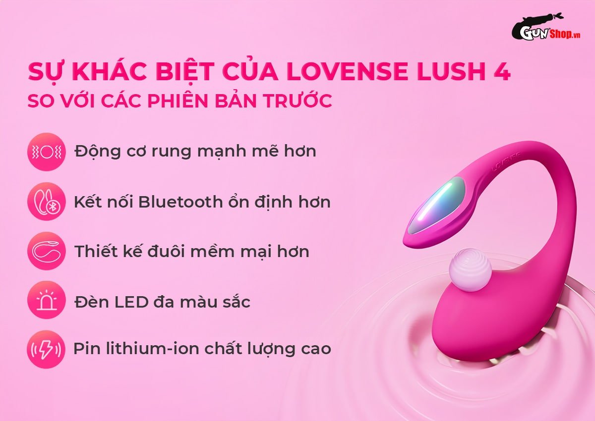 Trứng rung Lovense Lush 4 chất lượng cao, cảm giác mạnh mẽ