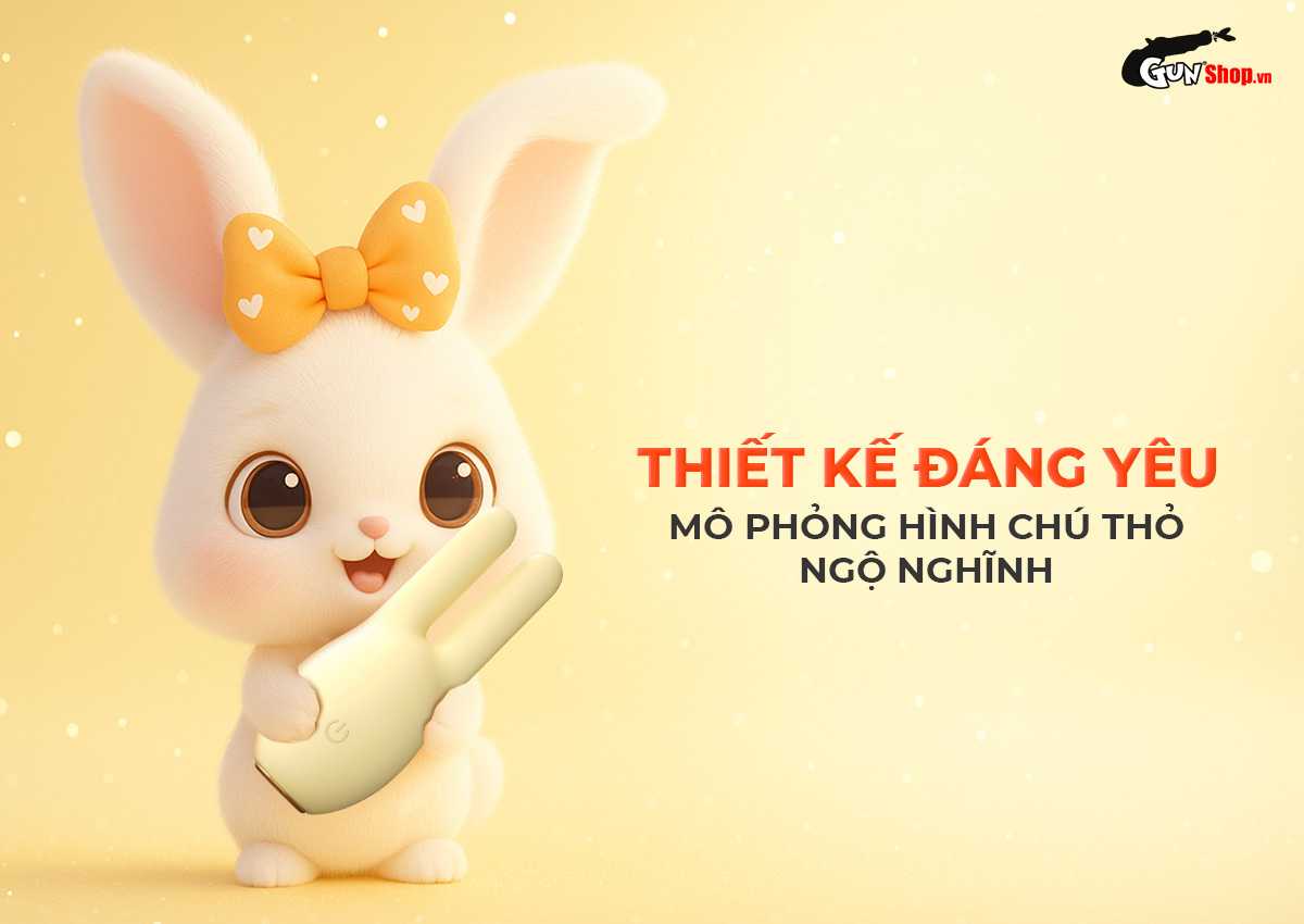 Trứng rung Shelly Bunny sang trọng kích thích cực mạnh