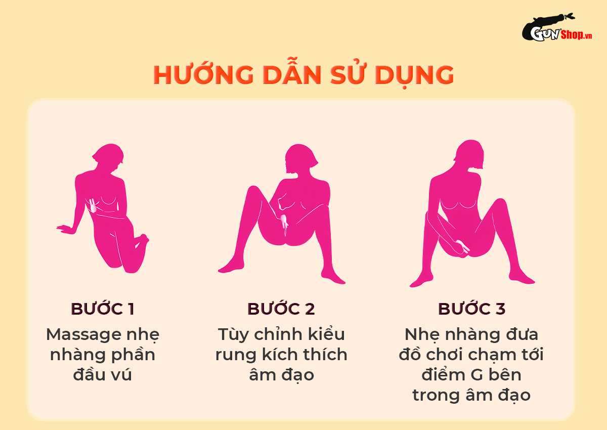 Trứng rung Shelly Bunny sang trọng kích thích cực mạnh