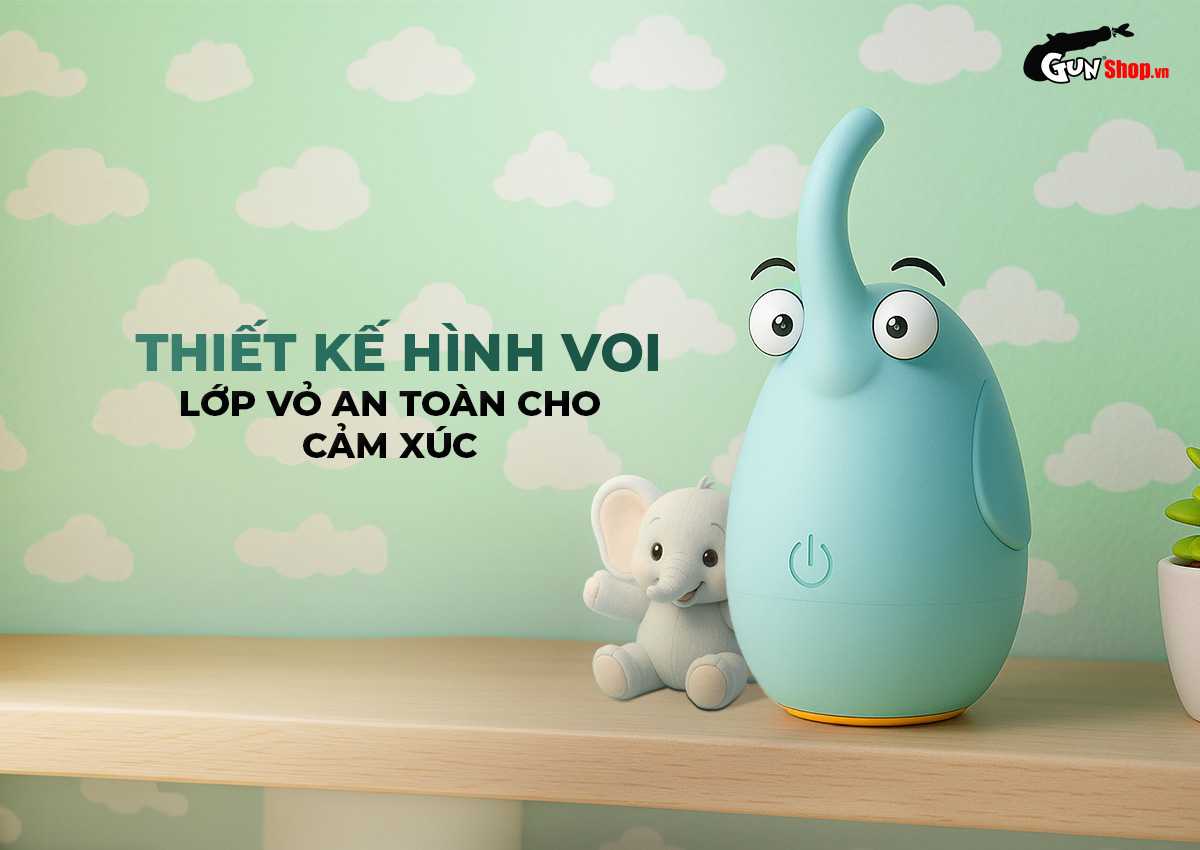Trứng rung hình voi Shelly dễ thương mini