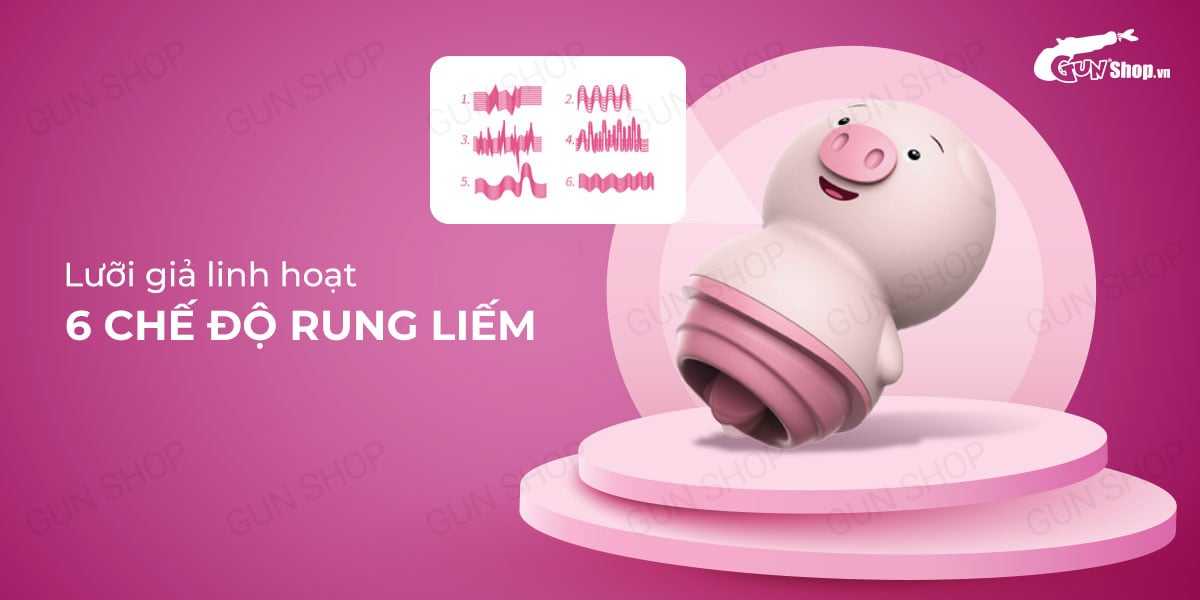 Máy rung lưỡi liếm heo con sạc nhanh cao cấp kích thích mạnh