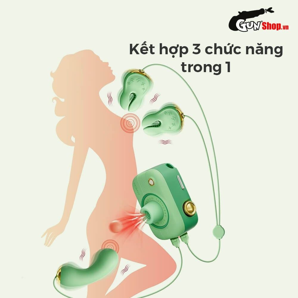 Máy massage Svakom Alberta thiết kế đẹp màu xanh bơ sang trọng