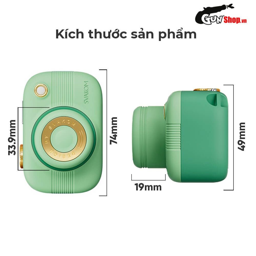 Máy massage Svakom Alberta thiết kế nhỏ gọn sang trọng xanh bơ