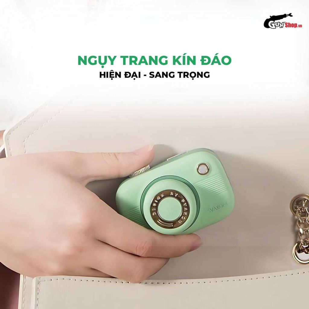 Máy massage Svakom Alberta thiết kế nhỏ gọn sang trọng xanh bơ