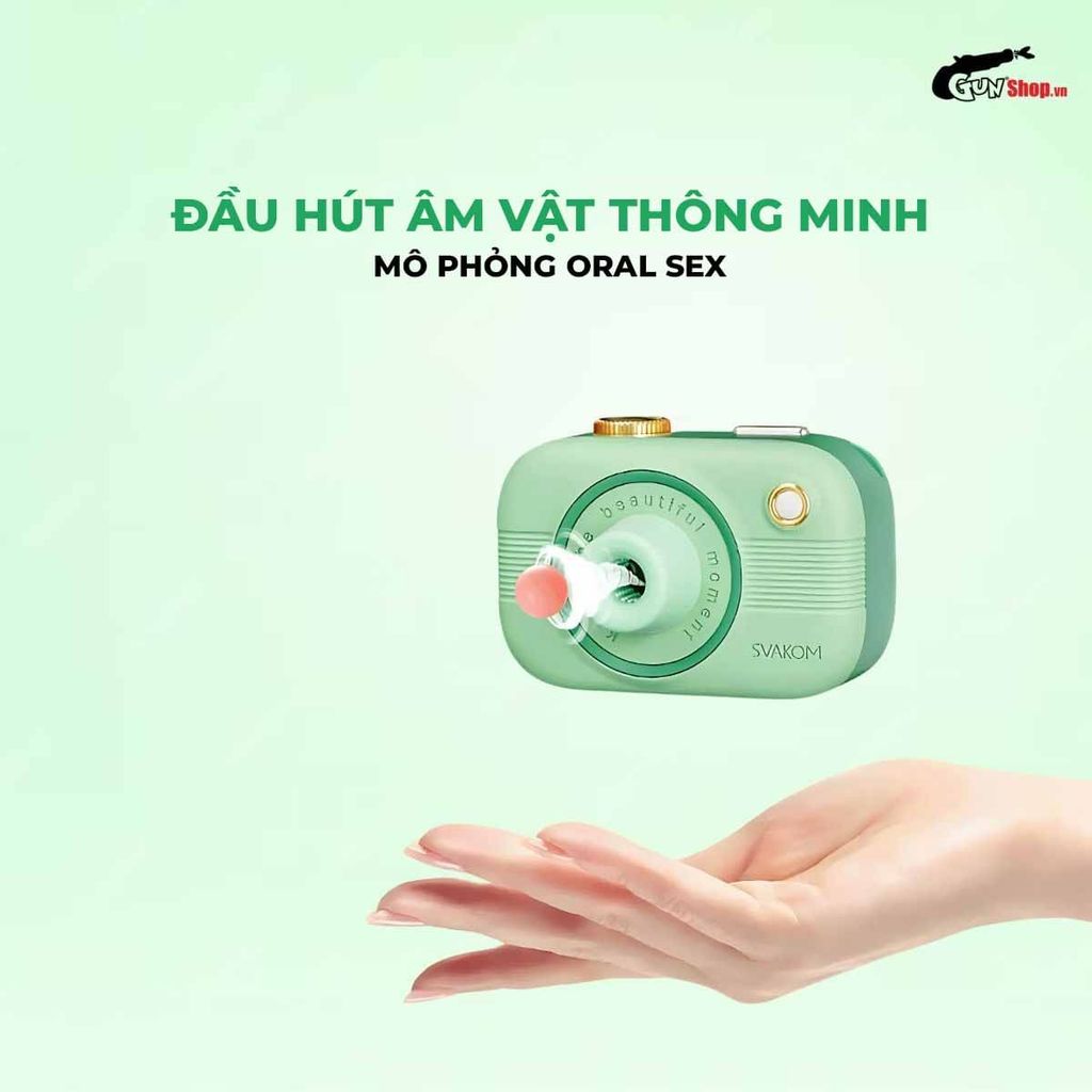 Máy massage Svakom Alberta thiết kế nhỏ gọn sang trọng xanh bơ