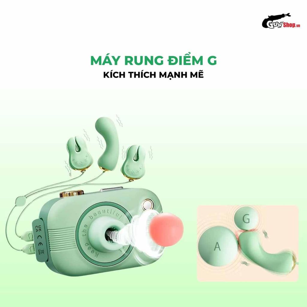 Máy massage Svakom Alberta thiết kế nhỏ gọn sang trọng xanh bơ