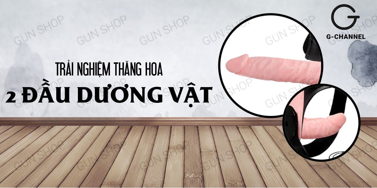 Dương vật giả 2 đầu có dây đeo rung Baile Strap-on siêu mềm
