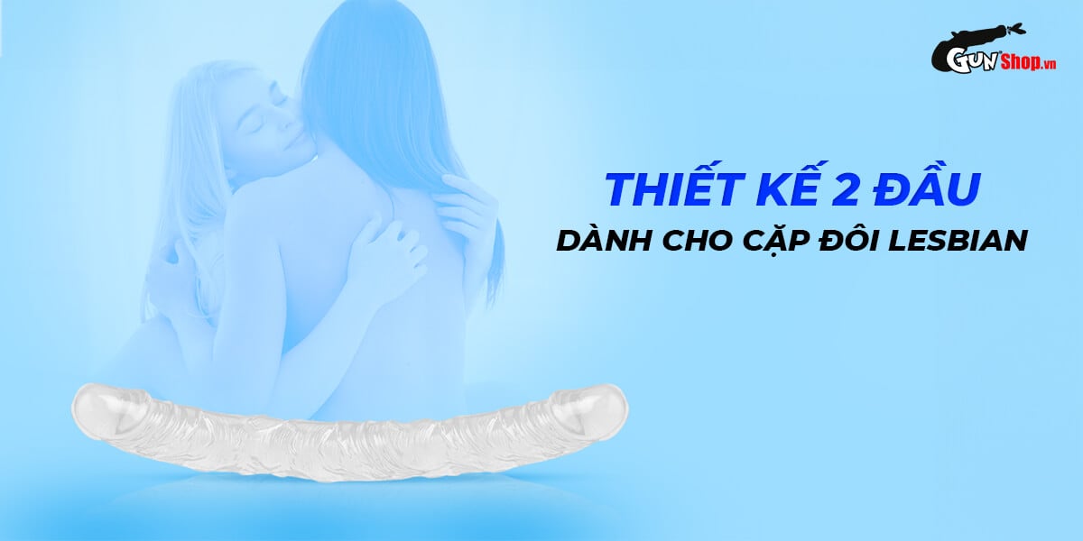 Dương vật giả 2 đầu Chisa Hi-Rubber 12.8 inch pastel dễ thương