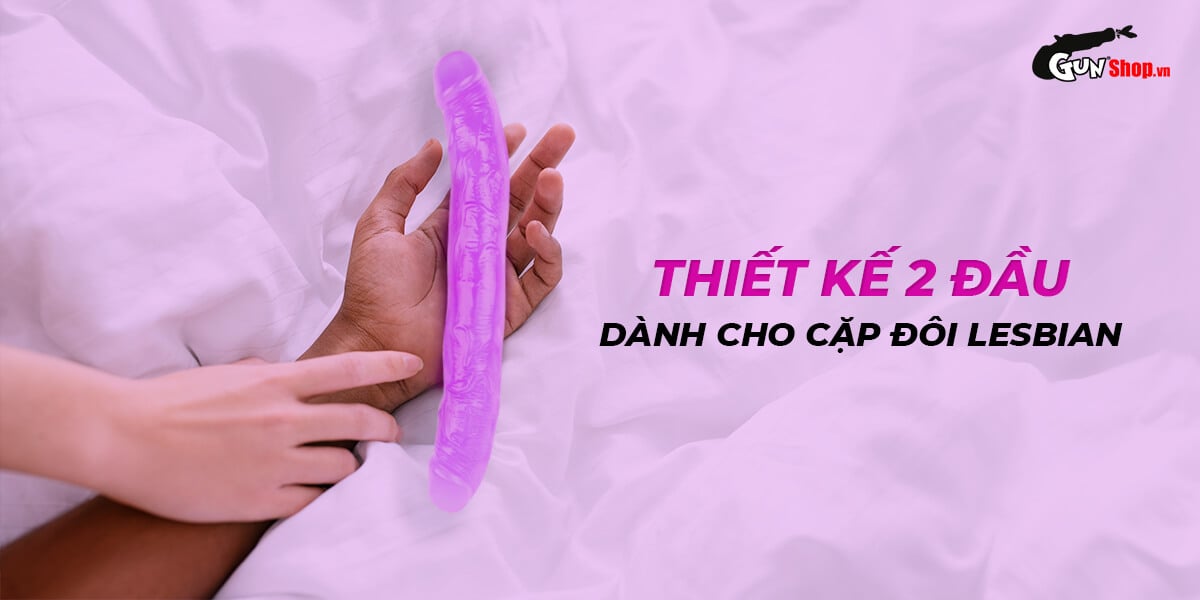 Dương vật giả 2 đầu Chisa Hi-Rubber silicon cao cấp an toàn da