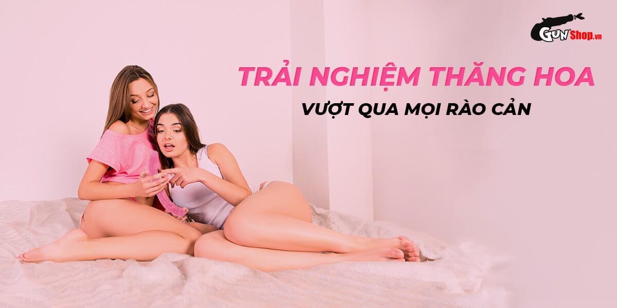 Dương vật giả 2 đầu Chisa Hi-Rubber 12.8 Inch màu hồng silicon mềm dẻo