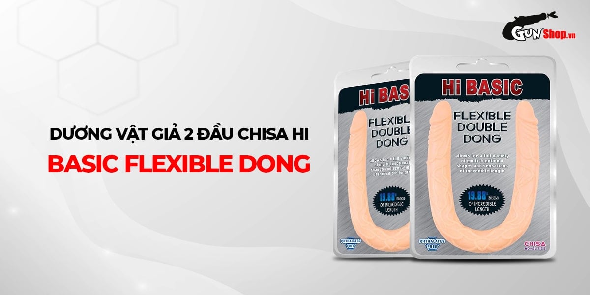 Dương vật giả 2 đầu silicon mềm mại uốn cong đa chiều