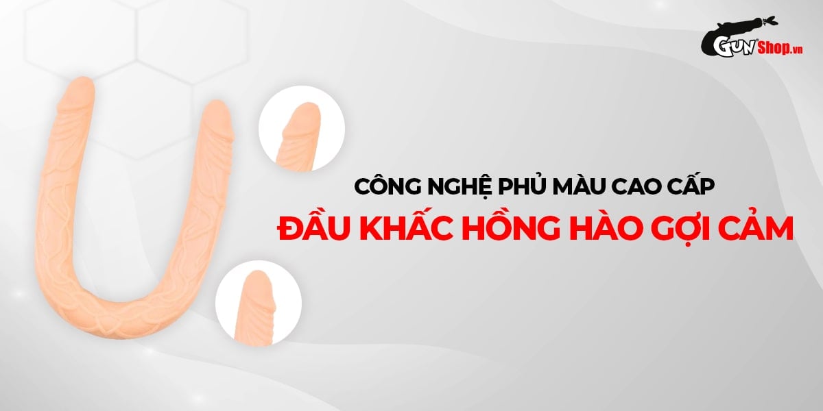 Dương vật giả 2 đầu silicon mềm mại uốn cong đa chiều